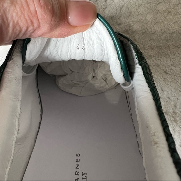 NIB. Tiannia Barnes MEN'S BILLY LEATHER LOW-TOP
SNEAKER IN EBONY OLIVE - Picture 4 of 15